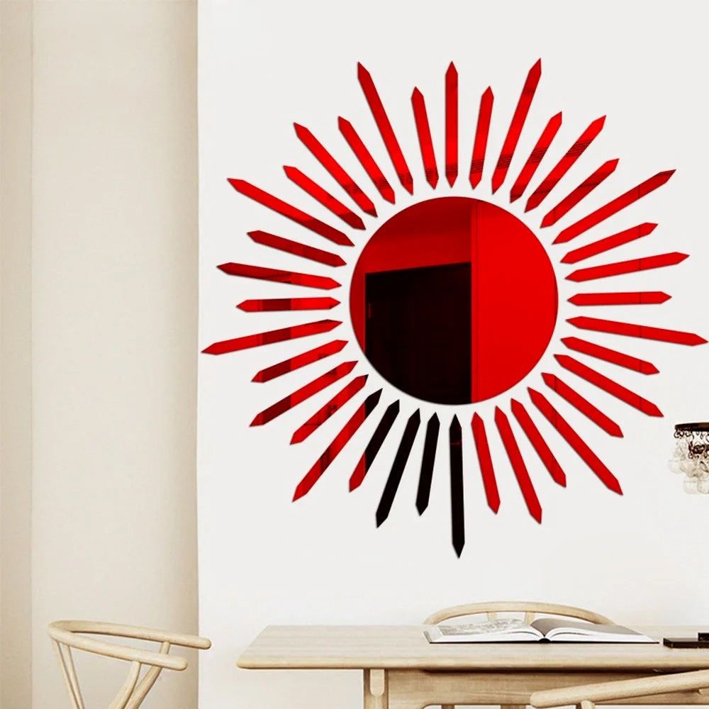 Sunflower Mirror Wall Stickers