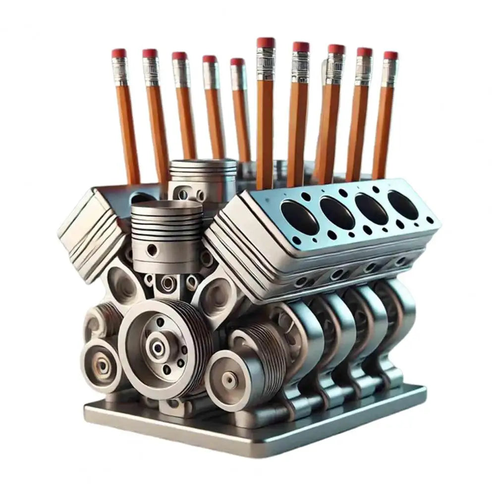 V8 Engine Pen Holder