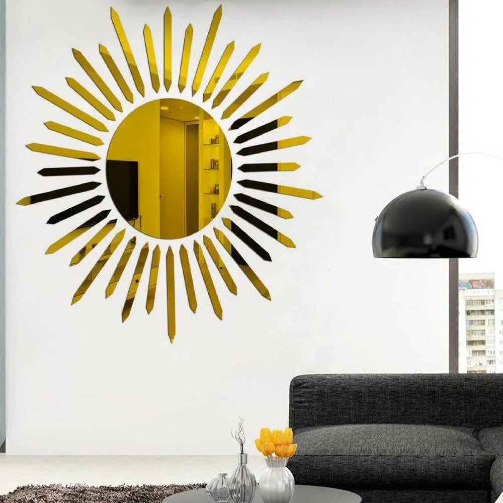 Sunflower Mirror Wall Stickers