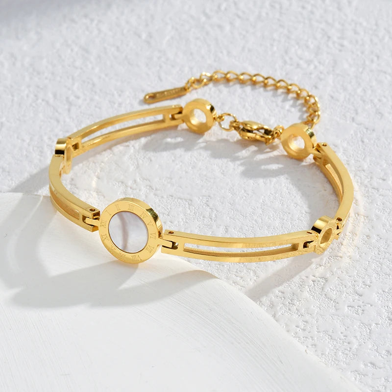 Roman Numeral Couple Bracelet
