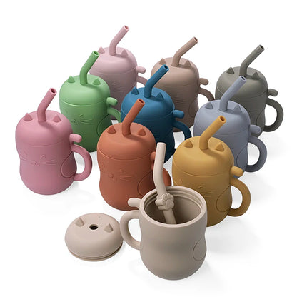 Baby Silicone Straw Cup