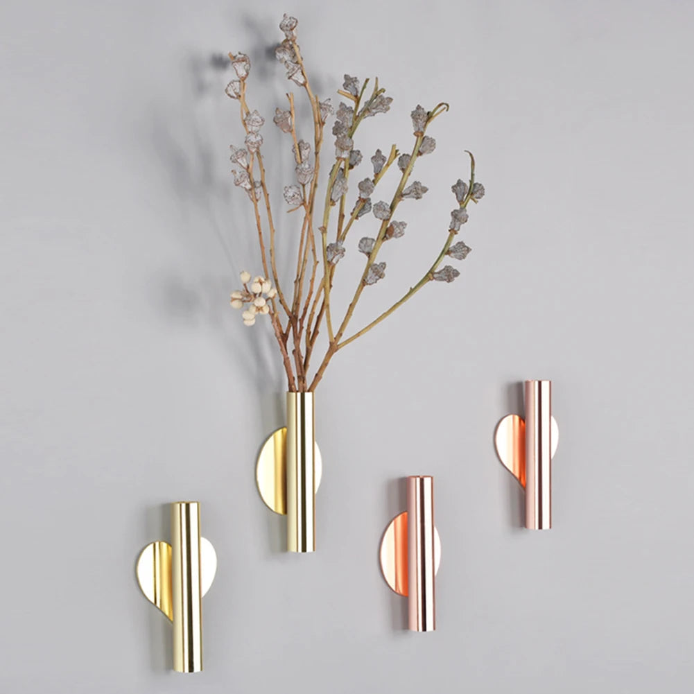 Wall Mount Flower Vase Tube