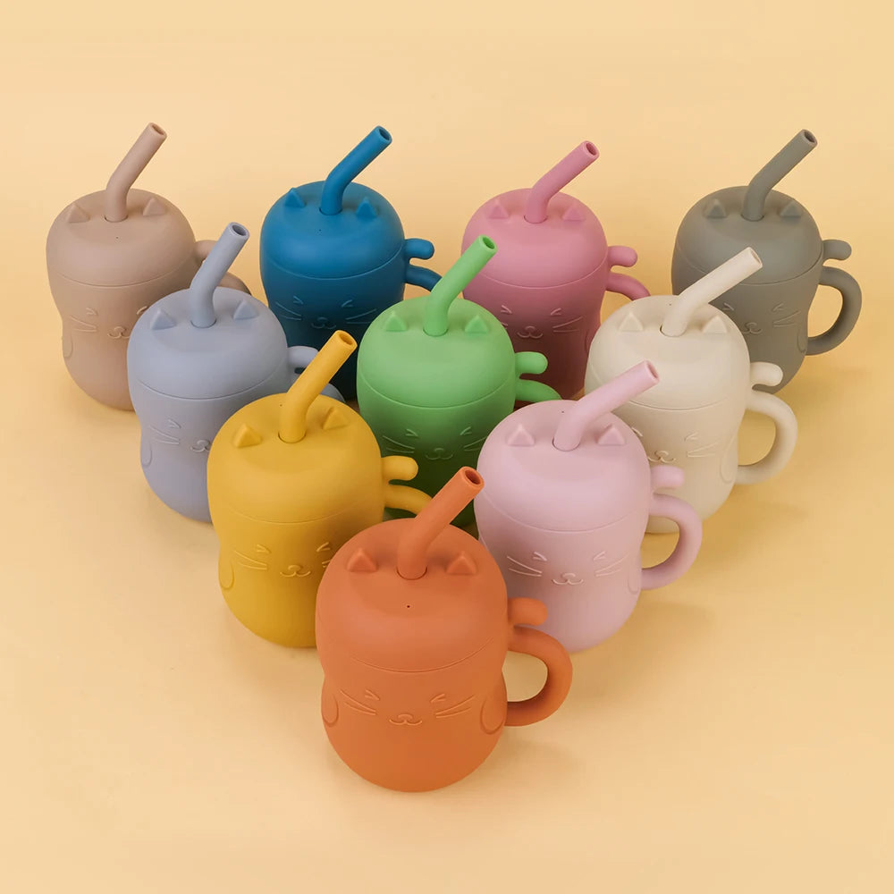 Baby Silicone Straw Cup