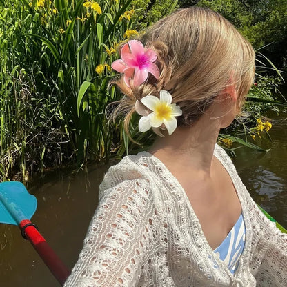 Egg Flower Hair Clips