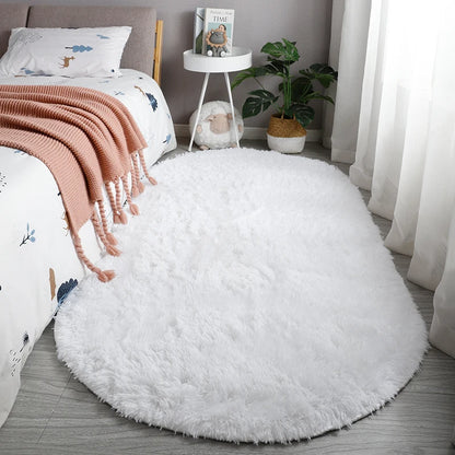 Oval Plush Fluffy Carpet