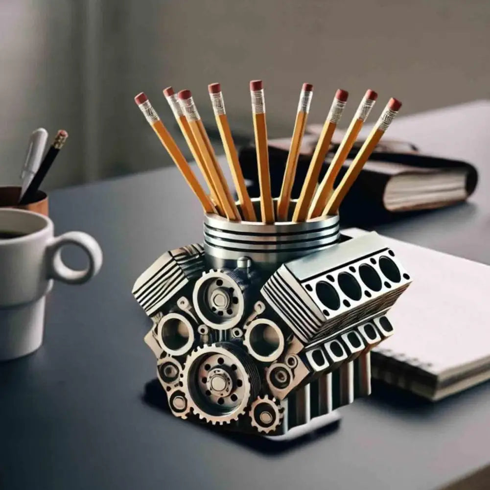 V8 Engine Pen Holder