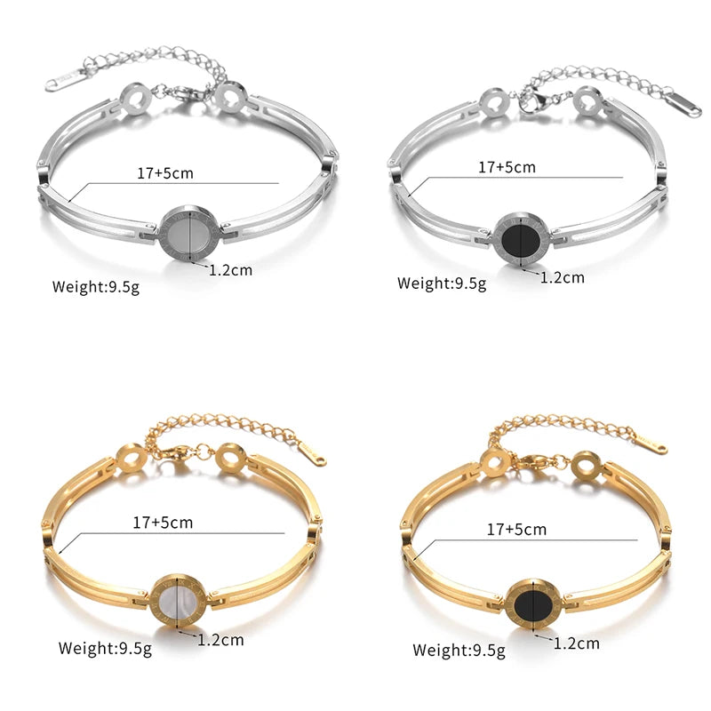 Roman Numeral Couple Bracelet