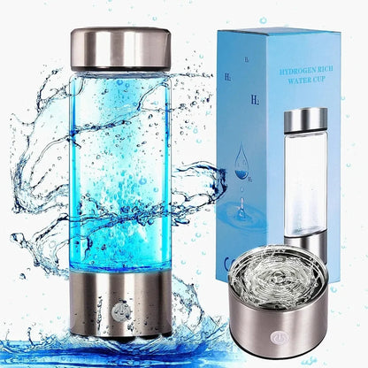 Portable hydrogen water bottle generator 3 minute electrolysis health wellness