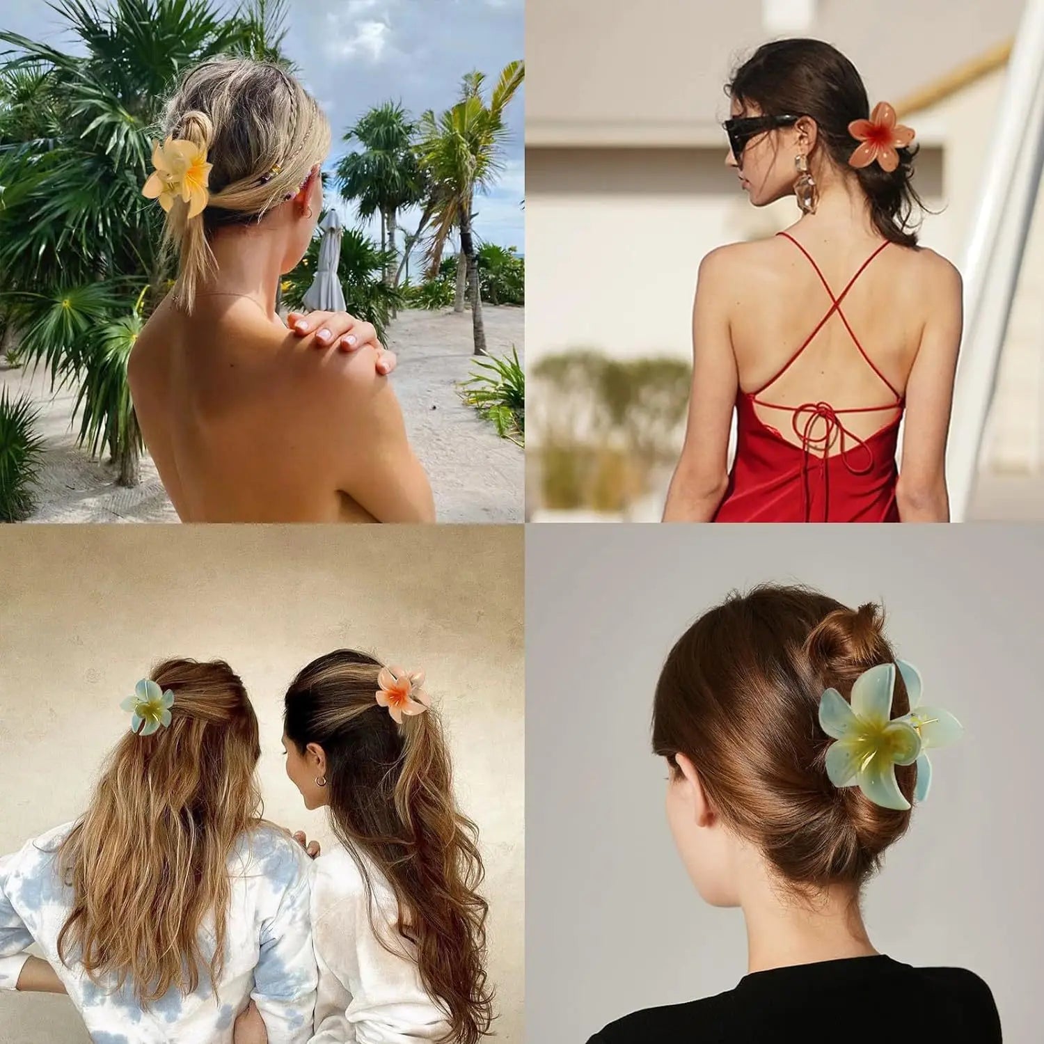 Egg Flower Hair Clips