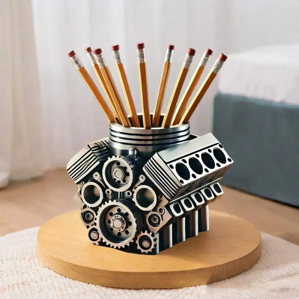 V8 Engine Pen Holder