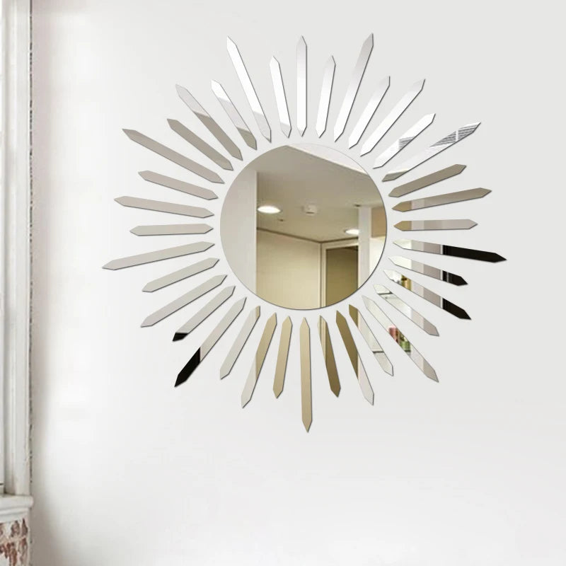 Sunflower Mirror Wall Stickers