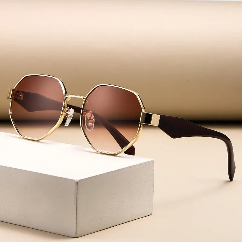 Retro Polygonal Sunglasses