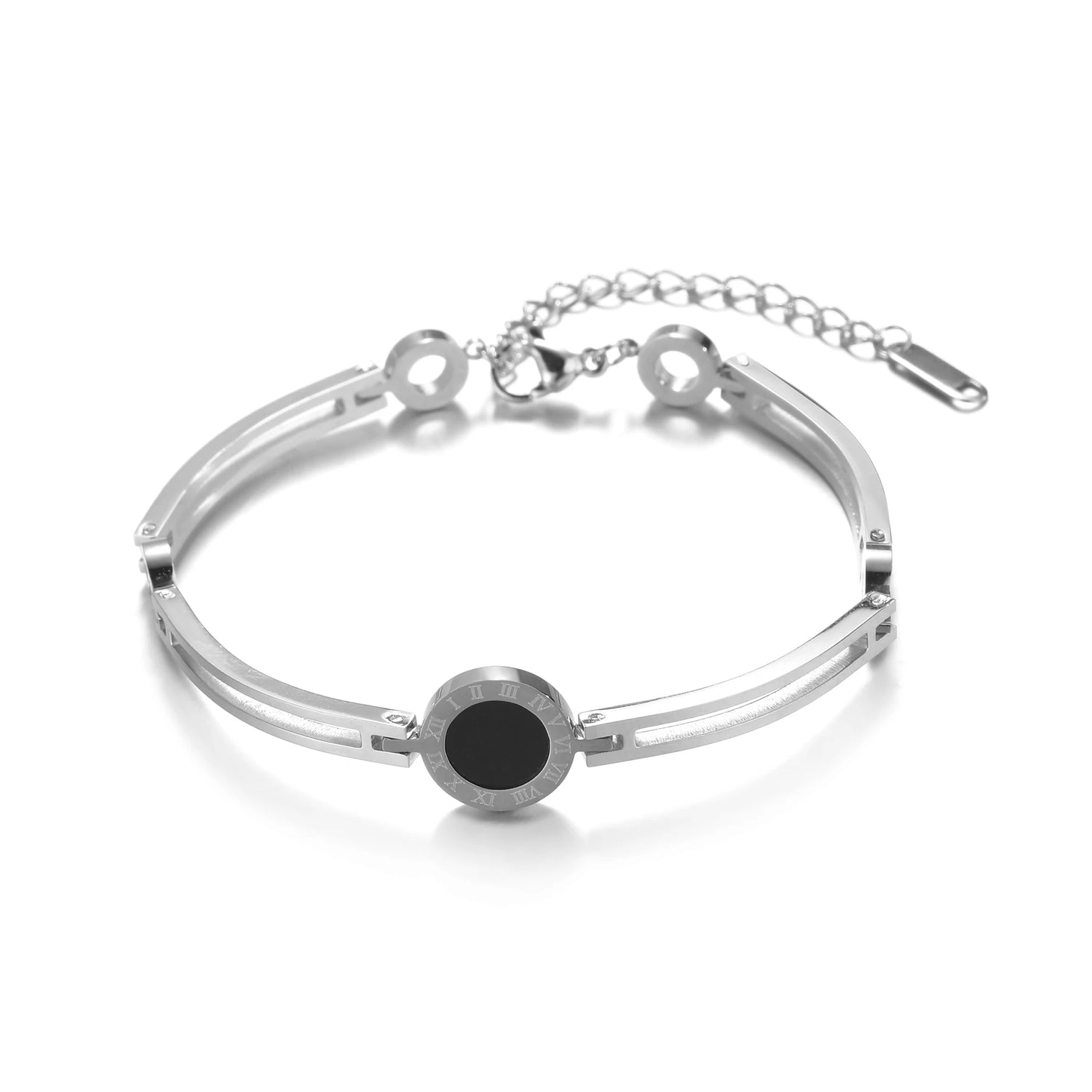 Roman Numeral Couple Bracelet