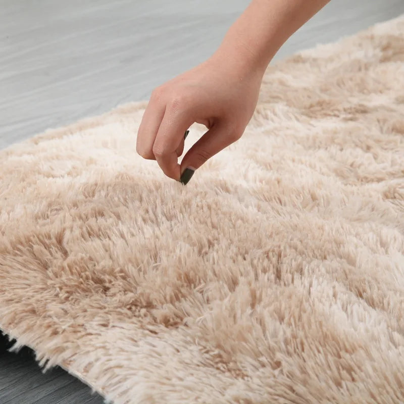 Oval Plush Fluffy Carpet
