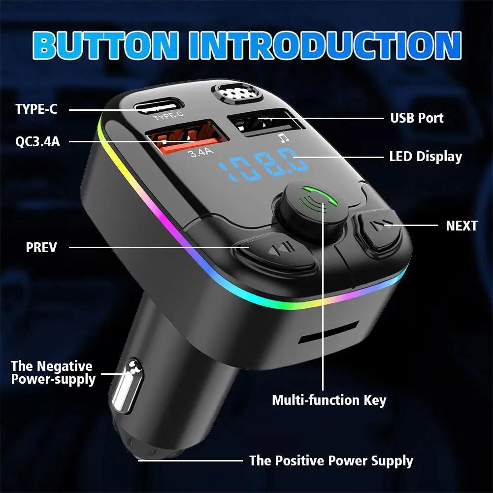 Car Bluetooth 5.0 FM Transmitter