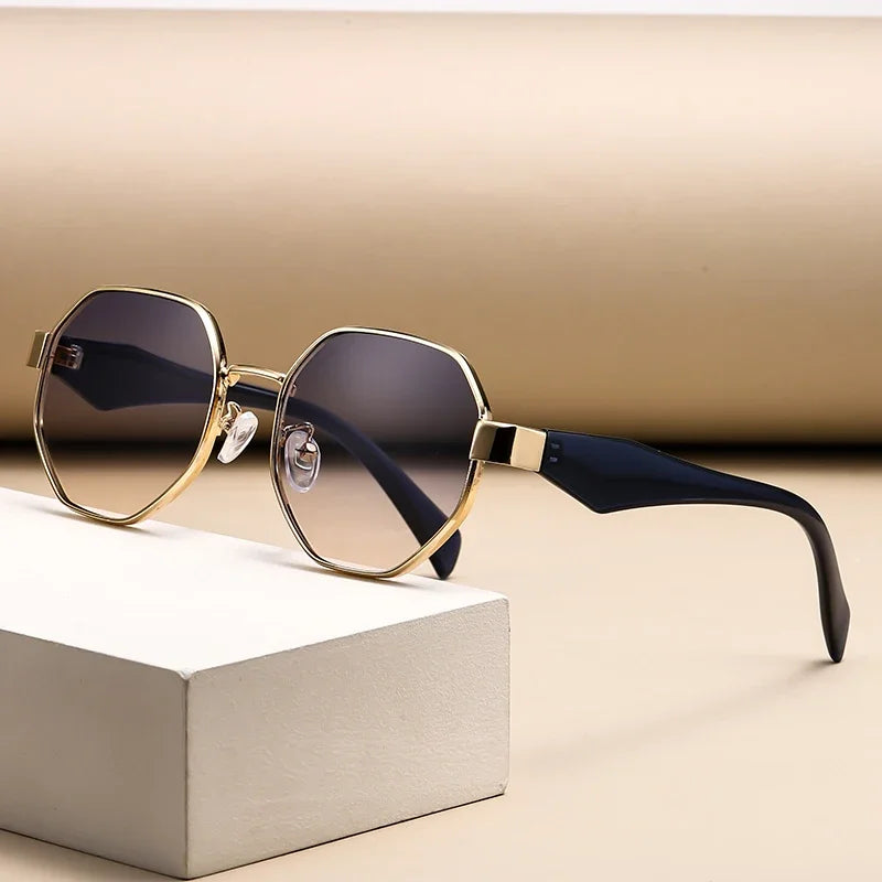 Retro Polygonal Sunglasses