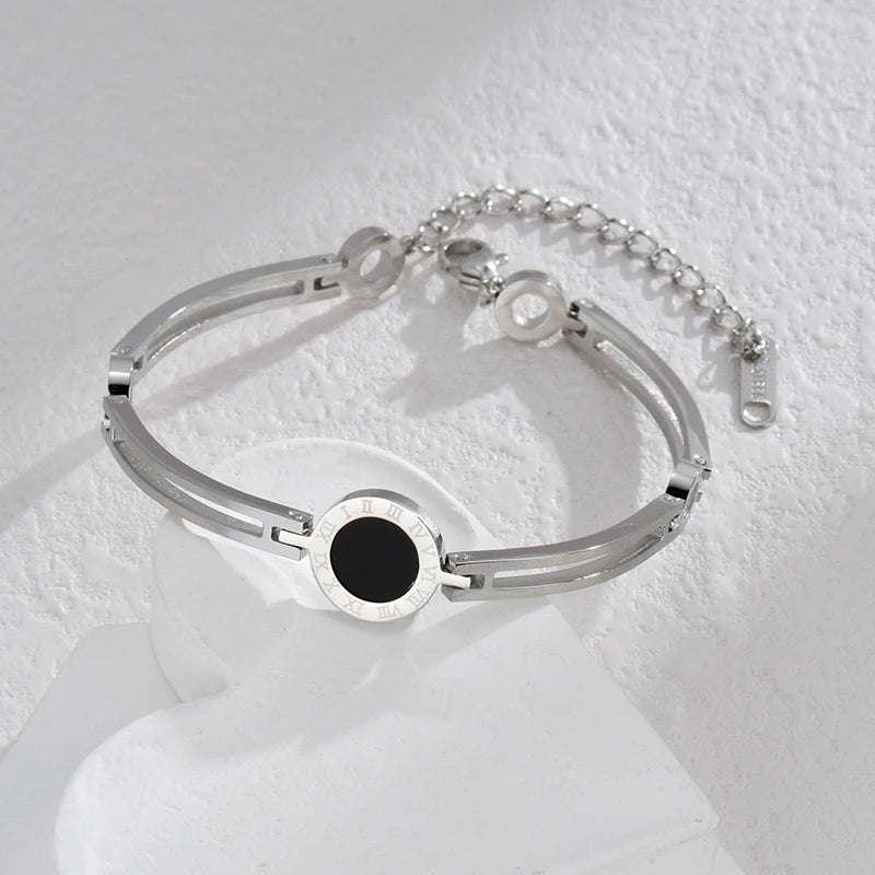 Roman Numeral Couple Bracelet