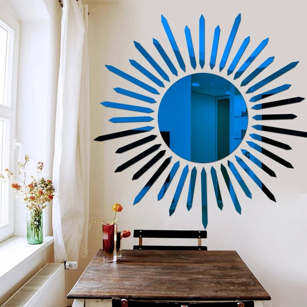 Sunflower Mirror Wall Stickers