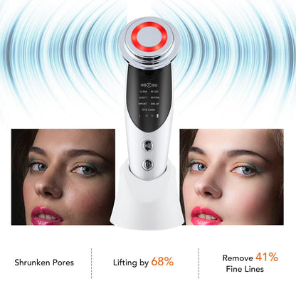 7-in-1 RF EMS microcurrent skin rejuvenation facial wrinkle remover beauty device