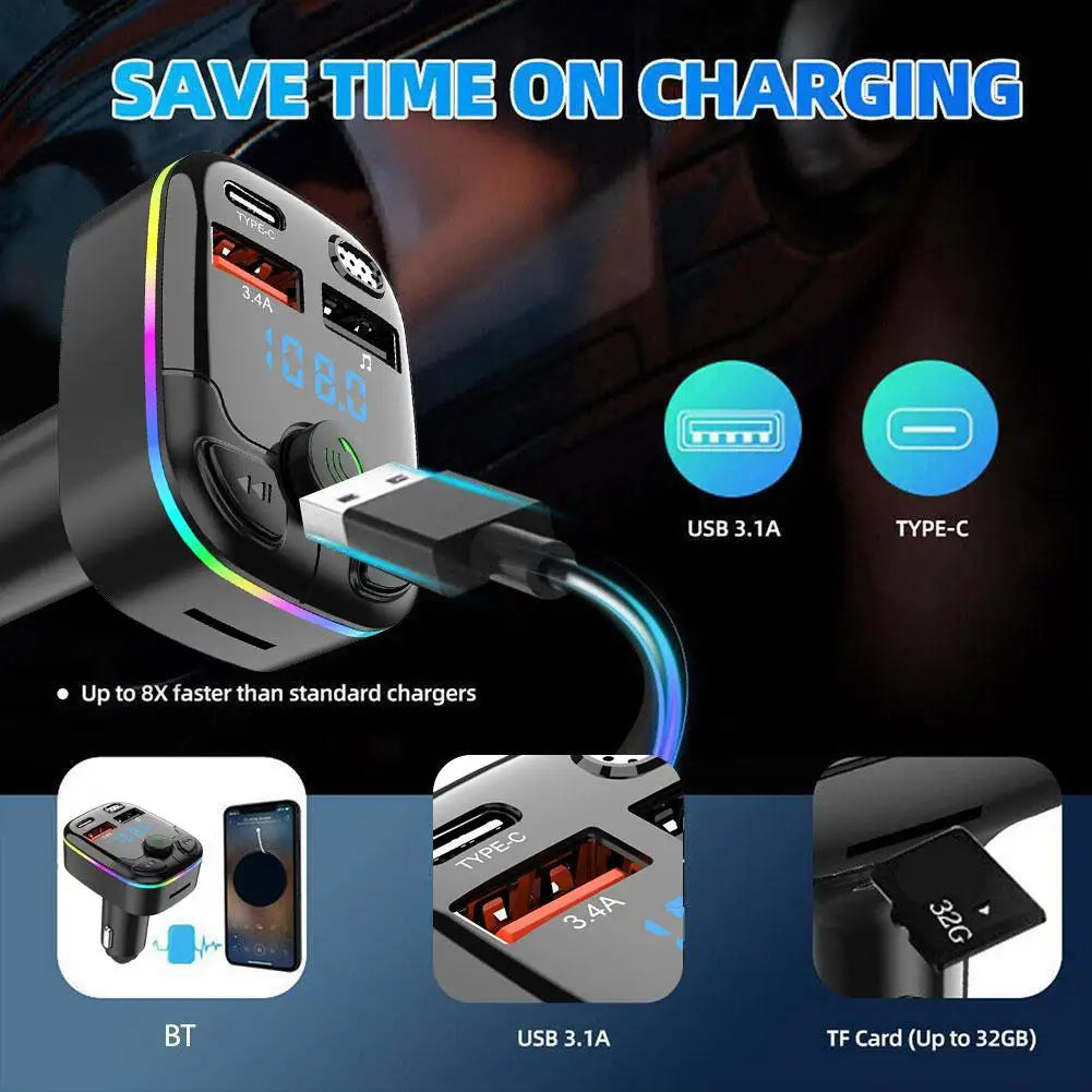 Car Bluetooth 5.0 FM Transmitter