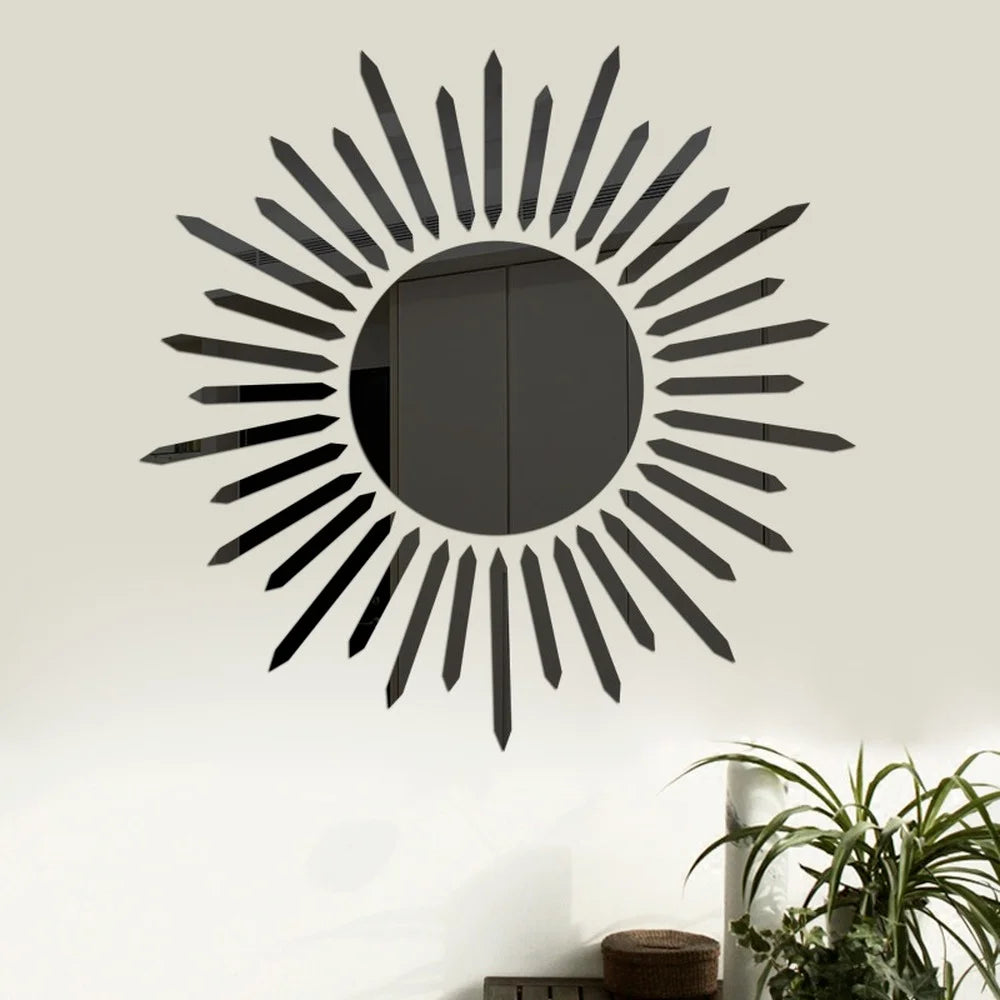 Sunflower Mirror Wall Stickers